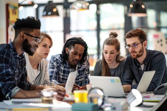 L’équipe en séance de travail